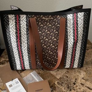 Burberry TB Monogram E canvass Book Tote